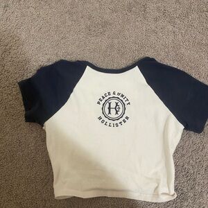 Hollister Kids Navy and White Baby Tee